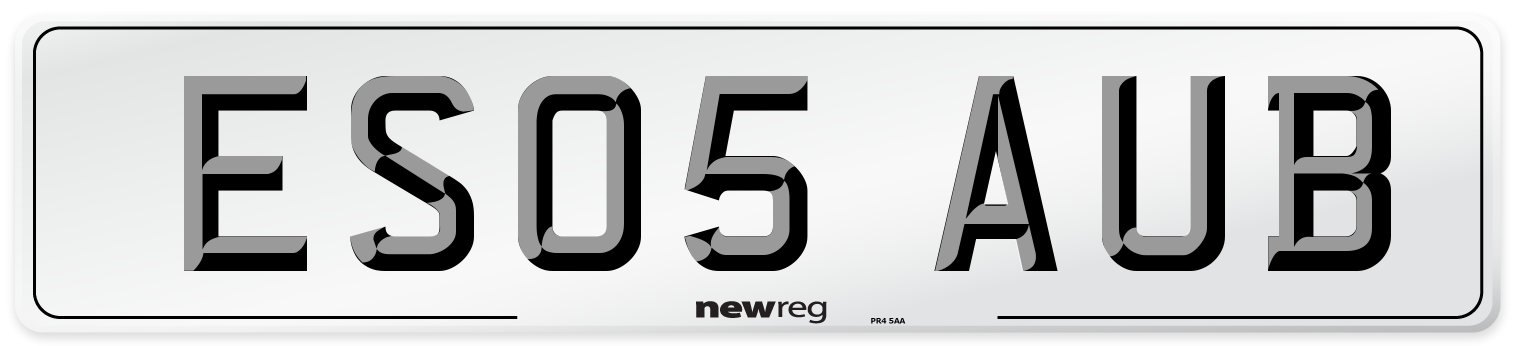 ES05 AUB Number Plate from New Reg